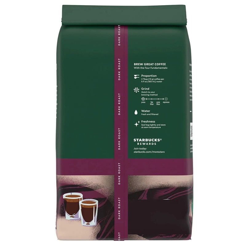 Starbucks Espresso Roast Dark Whole Bean Coffee 40 oz Bold