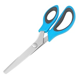 Asdirne Pinking Shears, Professional Zig Zag Scissors, Pinking Scissors with Rubber Grips and Ultra-Sharp Blade, Great for Many Kinds of Fabrics and Paper, 9.4 Inch, Set of 2