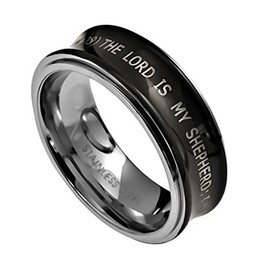 K24 Psalm 23 The Lord is My Shepherd Scripture Verse Spinner Ring Bible Christian (14)