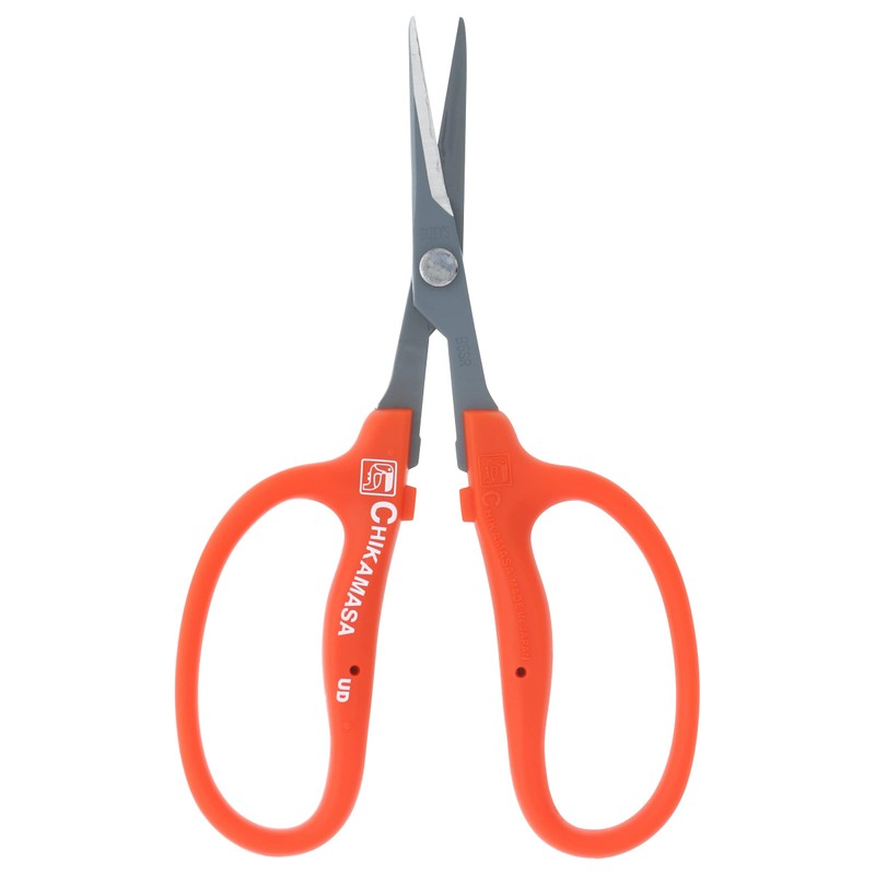 Chikamasa B-500SRF Curved Scissors with Fluorine Coating, Orange