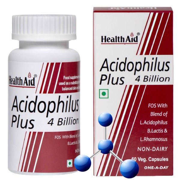 HealthAid Acidophilus Plus 4 Billion - 60 Vegicaps