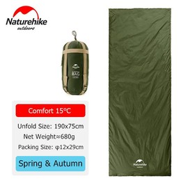 Naturehike Sleeping Bag Ultralight - Color: Green - 190X75Cm (173)