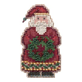 Ye Old Santa Beaded Counted Cross Stitch Christmas Ornament Kit Mill Hill 2016 Winter Holiday MH181636
