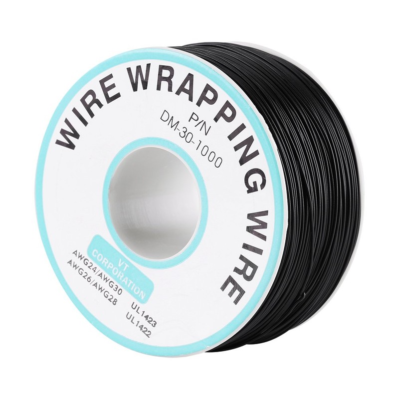 0.25mm Wire Wound Single Wire 30AWG Cable 250M Black Tinned
