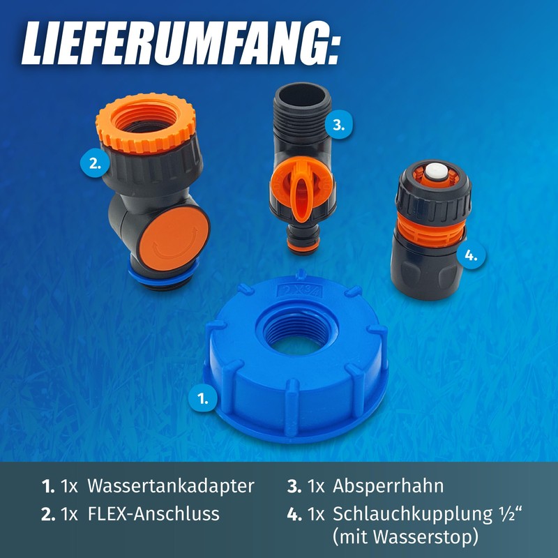 MaJoCompTec® Watertwin Water Tank Filling Adapter | Motorhome Caravan Water