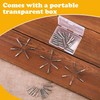 DECOHS 100 Pcs Metal Beeswax Foundation Support Pins with Box,
