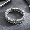 Klapgo Men's Stainless Steel Gear Link Chain Bracelet Industrial Motorcycle