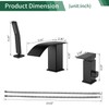 Waterfall Roman Tub Faucet with Hand Shower Bathtub Faucets Set