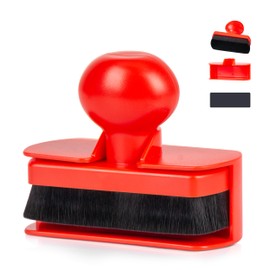Tire Shine Applicator Brush - Large Automotive Tire Dressing Applicator with Storage Stand for Tire Detailing & Car Wash Kit,3.6 Inch Length, Included Magnetic Sheet for Easy Storage (Red)