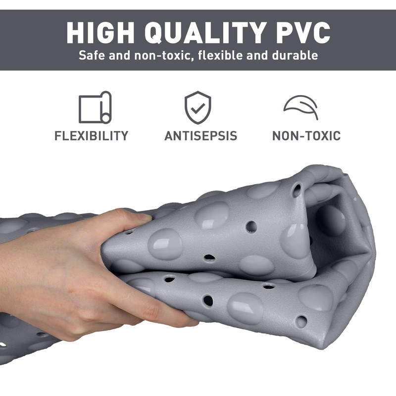 EXGUEACK Corner Shower Mat: 21"x21" Anti Slip Mat for Corner