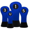 Golf Club Headcovers Simple Design Mesh + PU Headcovers Set