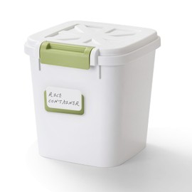 LivLab Mker Airtight Pet Food Storage Container, Up to 1 lbs Capacity,Wheels (Green-ZZLJ-B)