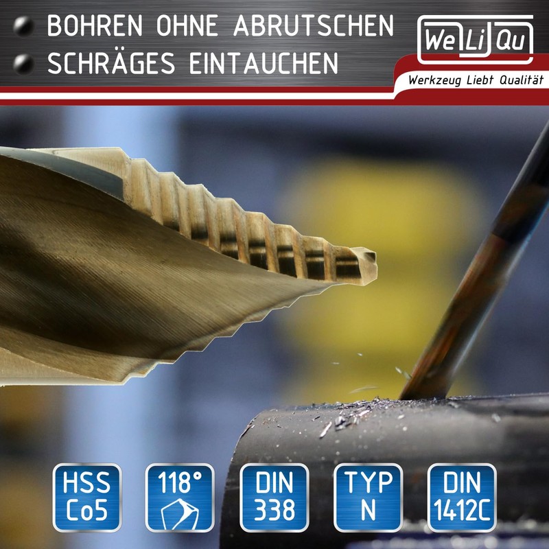 WELIQU HSS-E Cobalt Step Point Twist Drill Bit Diameter 4.2