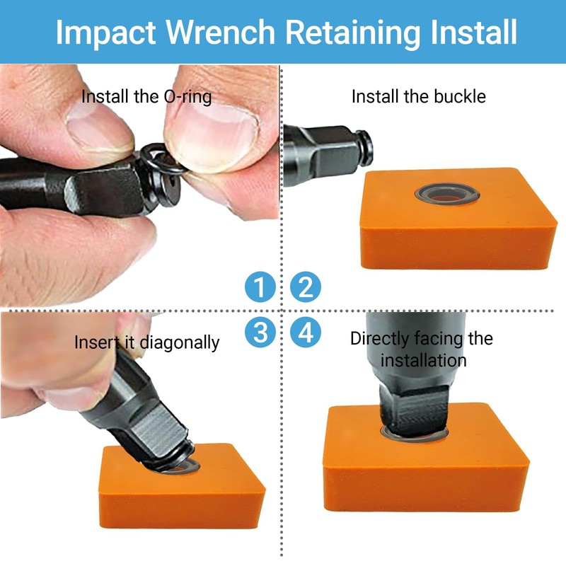 (10+10 Sets) 3/8" & 1/2" Impact Wrench Retainer Rings Kit