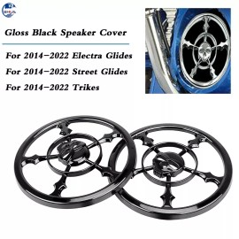 Unbranded Black 5-1/2" Speaker Grill Cover Trim for Harley Electra Street Glide 2014-2022