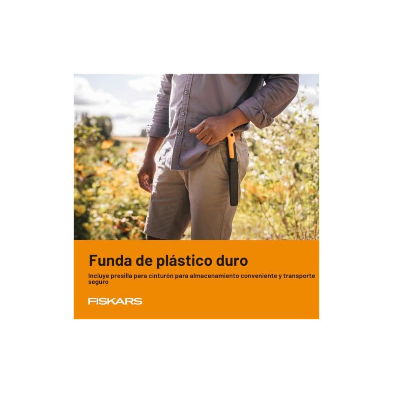 Fiskars - Cuchillo de cosecha con borde dentado, herramienta de