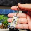 [ALOHAMONI] BOARDING PASS Flight Keychain Acrylic Key Holder Airport Route