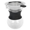 Reusable Glass Coffee Pot with Stainless Steel Filter Manual Drip