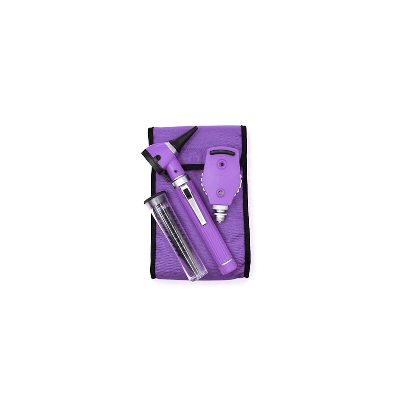 Estuche de Diagnostico Oto/Oftalmo, Lona, FO, Led, Morado