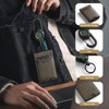VULKIT Badge Holder Wallet with Retractable Clip, Leather Bifold Double