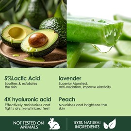 2 Paar Fußmaske, Feuchtigkeitsspendende Fussmaske, Socken Fußmaske für Trockene und Rissige Füße, Sanft Fußpflege für Männer& Frauen Geeignet (Aloe Vera + Avocado)