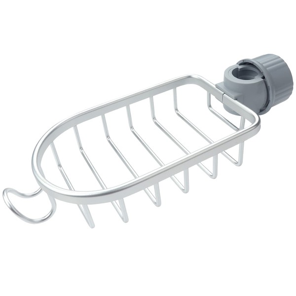 Roellgs Aluminium non-drilled kitchen sink organiser, bathroom shelf, shower storage