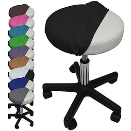 Linxor® Terry Protective Cover for Round Stool – 9 Colours – EG Standard, , , black,