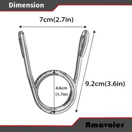Amavoler Torsion Type Motorcycle Solo Seat Springs, Clip Type Solo Seat Spring, Compatible with Harley Honda Yamaha Kawasaki Suzuki Sportster Bobber Chopper2 Pcs (chrome)
