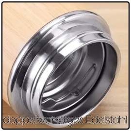 Ktchnhlprz Tea bottle with tea strainer, bamboo rope, double-walled stainless steel, removable tea strainer, up to 6 hours warm and up to 8 hours cold drinks, thermos flask