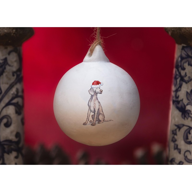 Image Industry Weimaraner Ceramic Bauble - Tree Decoration - Christmas