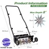 Suchtale 18-Inch Push Spike Aerator, Heavy Duty Rolling Lawn Aerator,
