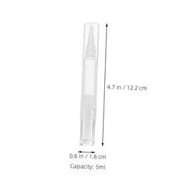 Cabilock 5Pcs Refillable Nail Oil Pen Transparent Essential Oil Applicator Brush for Cuticle and Lip Care Versatile Makeup Tool for Essentials