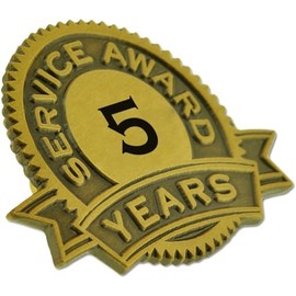 PinMart 5 Years of Service Award Lapel Pin