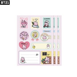 BT21 Minini Removable Gift Sticker 3ea, Type:KOYA