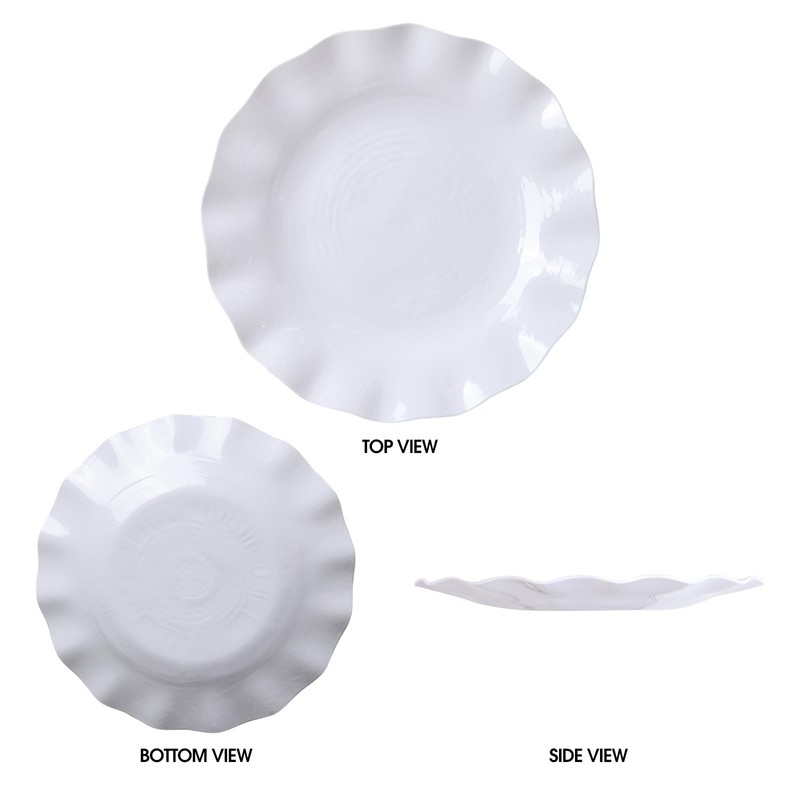 LOK-OSEMILE Melamine Dinner Plates, Set of 6, 9.875" 100% Melamine