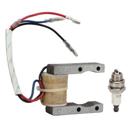 3 Wire Ignition Coil with Spark Plug 12V Replacement for 49cc 50cc 60cc 66cc 80cc 2 Stroke Engine Motorized Bicycle