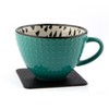 Coaster Set of 8 Jet Black Coasters, Made in The