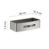 Gedy | Poseidon Rectangular Shower Caddy in Chrome Plated Steel,