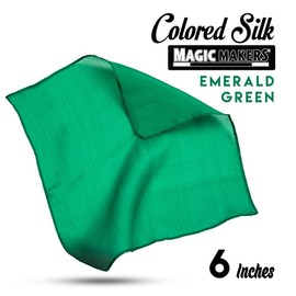 Magic Makers Professional Grade 6 Inch Magician's Silk - Emerald Green
