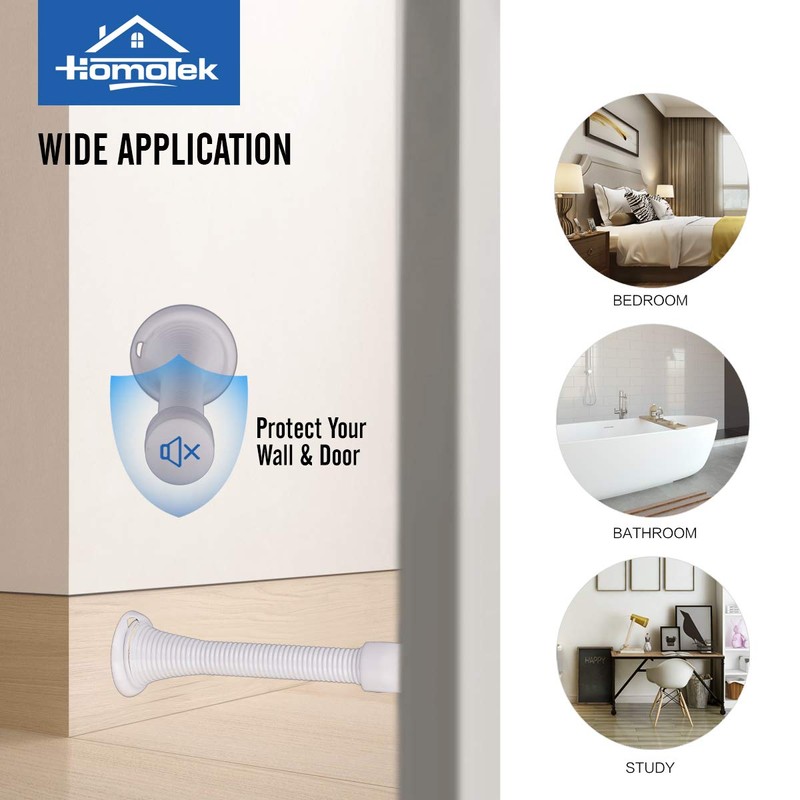 HOMOTEK 12 Pack Spring Door Stops,3-1/8” Heavy Duty Door Stop
