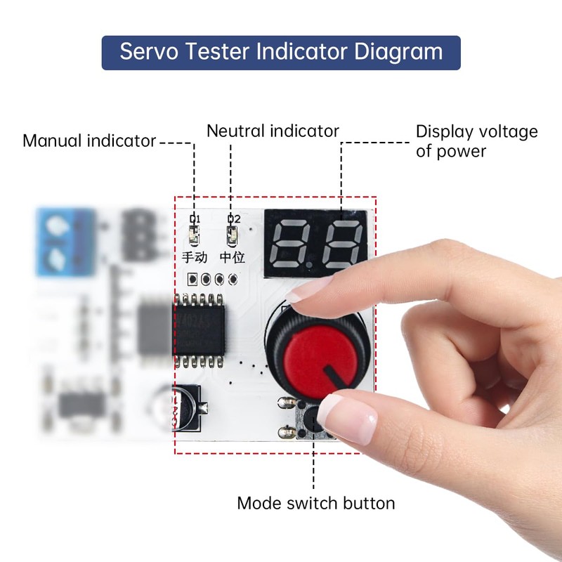 Hiwonder Digital Servo Tester Servo Controller with Voltage Display