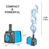 LAPOND 7W Ultra Quiet Submersible Pump with Timer - for