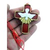 Confirmation Cross Necklace with Dove Spirit Dove Design, 2 Inch