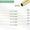 M METERXITY 300mm Brass Round Tube, 1mm 1.2mm 1.4mm 1.6mm