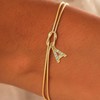 Initial Bracelets for Women Adjustable Dainty Charm Gold Bracelets Trendy