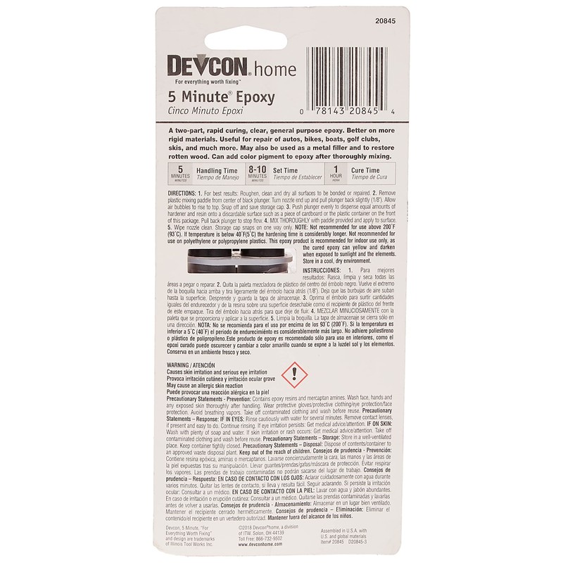 ITW Devcon 20845 High Strength Epoxy Anchoring Adhesive, 1-Pack
