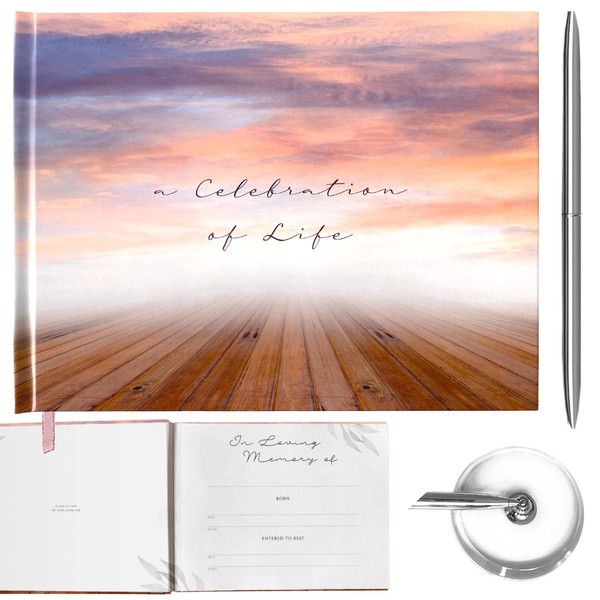Celebration of Life Funeral Guest Book, Peace Design Funeral Guestbook, Memorial Service Guest Book, Memorial Book, Funeral Book, Guestbook Funeral, Funeral Registry Book, Memory Book Funeral