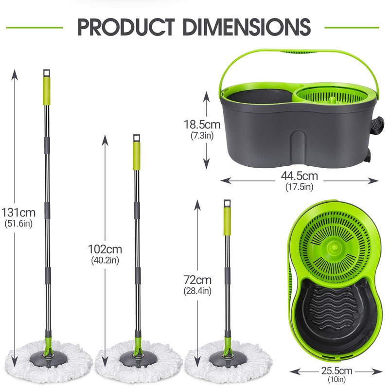 Spin Mop Bucket System,Masthome Pedal Spin Mop and Bucket with