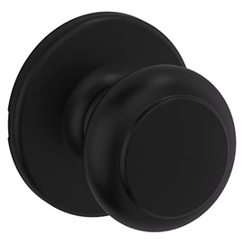 Kwikset Cove Hall/Closet Knob in Matte Black