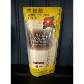 Oshima Tsubaki New! Oshima Tsubaki Hair Color Treatment Dark Brown Unisex Unscented 180g Japan